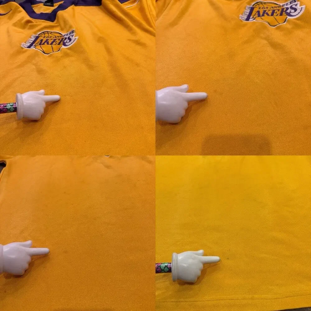Vintage Nike Yellow NBA Los Angeles Lakers Basketball Short Sleeve Jersey Size L